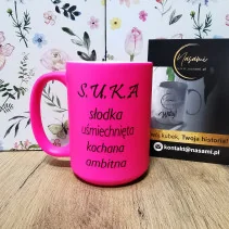 Kubek - "S.U.K.A suka" Neonowy