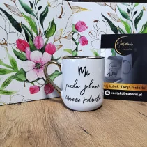 Elegancki kubek „Mi pizda jebana ciśnienie podniosła/Pojebie mnie zaraz" 330 ml/400 ml
