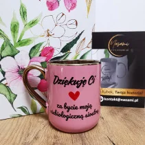 Elegancki Kubek "Dziękuje ci za bycie moją niebiologiczną siostrą" – 330 ml / 400 ml