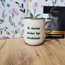 Elegancki Kubek "Mi chuj jebany ciśnienie podniósł/ ile można słuchać tego pierdolenia" – 330 ml / 400 ml