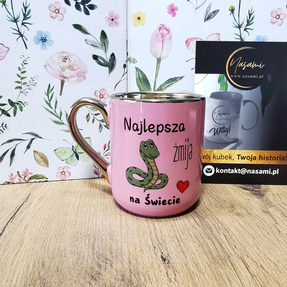 Elegancki kubek „Najlepsza żmija na świecie” 330 ml/400 ml