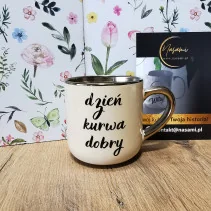Tasse – „Inhale and Fucking Exhale/Good Fucking Morning“, elegant, 330 ml/400 ml
