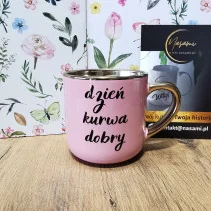 Tasse – „Inhale and Fucking Exhale/Good Fucking Morning“, elegant, 330 ml/400 ml