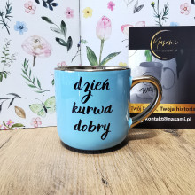Tasse – „Inhale and Fucking Exhale/Good Fucking Morning“, elegant, 330 ml/400 ml