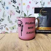 Kubek - "No kurwa HIT/Pojebie mnie zaraz" elegancki 330ml/400ml | Prezent z złotymi zdobieniami