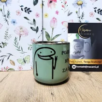 Kubek - "No kurwa HIT/Pojebie mnie zaraz" elegancki 330ml/400ml | Prezent z złotymi zdobieniami