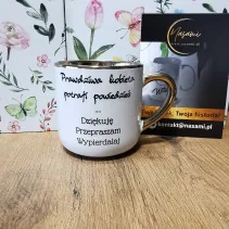 Elegante Tasse „Eine echte Frau kann sagen... Danke, es tut mir leid, Fuck off“ – 330 ml / 400 ml