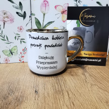 Elegante Tasse „Eine echte Frau kann sagen... Danke, es tut mir leid, Fuck off“ – 330 ml / 400 ml