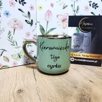 Eleganter Becher „Der Manager dieses Zirkus/Bitte verärgern Sie mich nicht“ 330ml/400ml | Ein Geschenk mit Humor