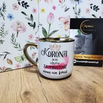Kubek - Korona jest zbędna zajebistość mam we krwi elegancki 330ml/400ml