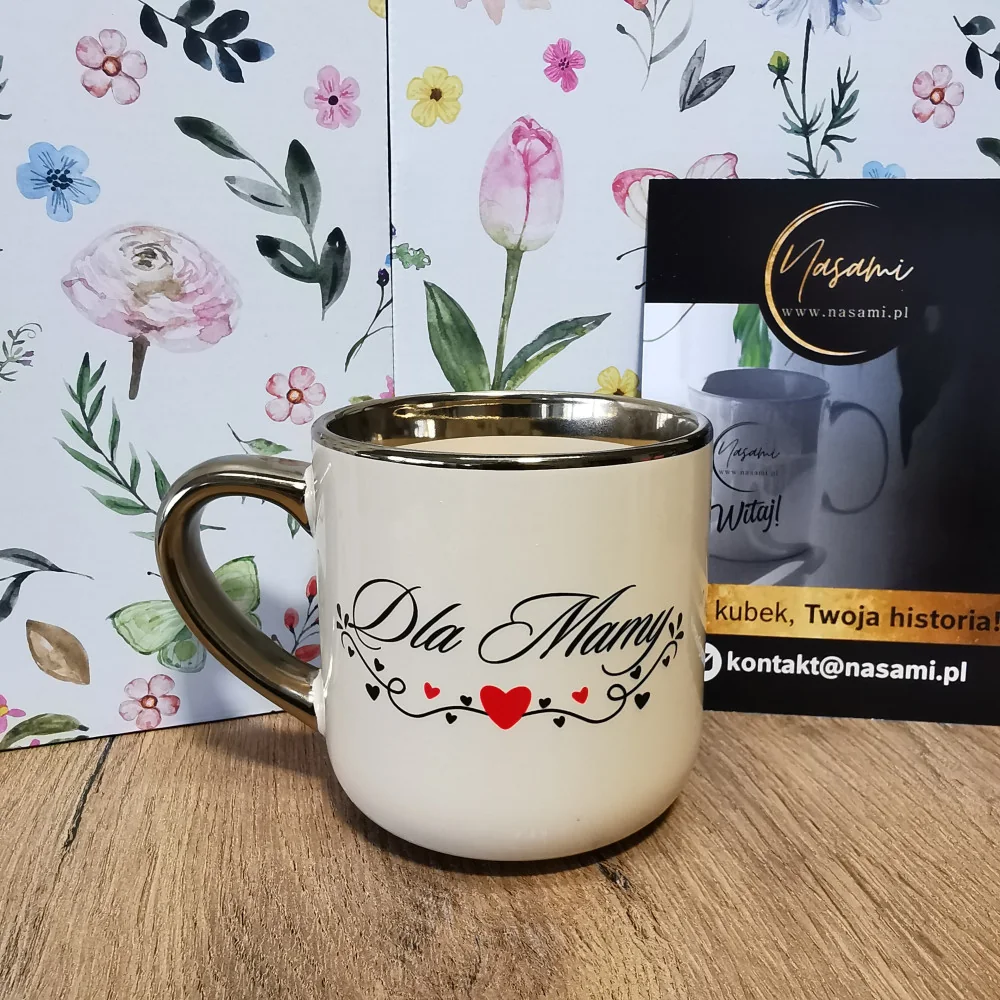 Elegancki Kubek "Dla Mamy - Chwila dla Ciebie bo zasługujesz"