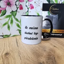 Breite Tasse "Mein verdammter Blutdruck ist gestiegen / Wie lange kann ich mir diesen Schwachsinn noch anhören" 400ml