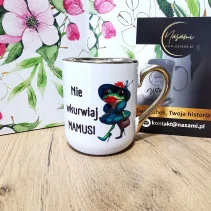Elegancki Kubek "Nie wkurwiaj Mamusi" +Żaba
