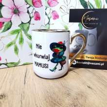 Elegancki Kubek "Nie wkurwiaj Mamusi" +Żaba