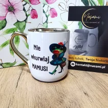 Elegancki Kubek "Nie wkurwiaj Mamusi" +Żaba