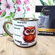 Elegante Tasse „Sie sah, verstand, sammelte Agnieszka – kein verdammtes Genie“