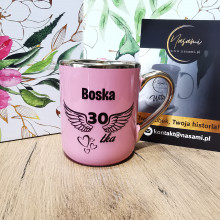 Elegancki Kubek "Boska 30 tka" Prezent na urodziny podaj liczbę