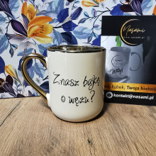 Elegancki Kubek "Znasz bajkę o wężu? / SSSSSSSSS... ...pierdalaj"