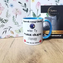 Kubek - Kopernik ruszył Ziemie więc ty rusz dupę w kilku kolorach