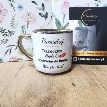 Edle Tasse "Denk dran, ich werde dich bis ans Ende meiner Tage nerven!" + Name