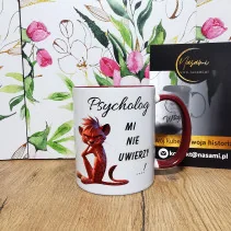 Kubek dla psychologa z napisem Psycholog mi nie uwierzy