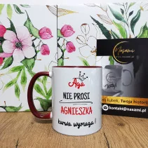 eine Tasse mit der Aufschrift "Aga fragt nicht, Agnieszka verlangt verdammt nochmal!" das perfekte Geschenk
