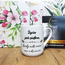 Tasse mit der Aufschrift "Das Leben ist schön, wenn mich niemand verärgert" perfektes Geschenk