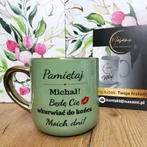 Edle Tasse "Denk dran, ich...