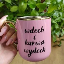 Tasse – „Inhale and Fucking Exhale/Good Fucking Morning“, elegant, 330 ml/400 ml