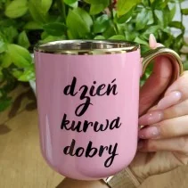 Tasse – „Inhale and Fucking Exhale/Good Fucking Morning“, elegant, 330 ml/400 ml
