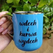 Tasse – „Inhale and Fucking Exhale/Good Fucking Morning“, elegant, 330 ml/400 ml